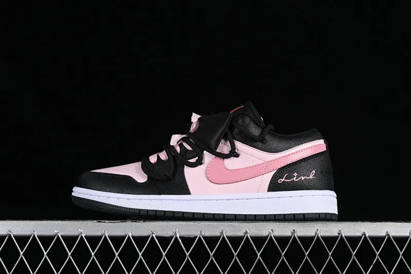 All categories Air Jordan Jordan series basketball shoes Air Jordan 1 Low Air Jordan 1 Low AJ1 Joe 1 Zhizhiberry black pink bow low-top cultural retro basketball shoes DX4374-008